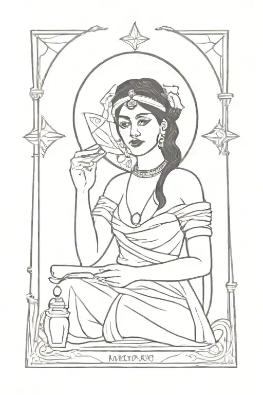 Madam Nazar As A Tarot Card Design