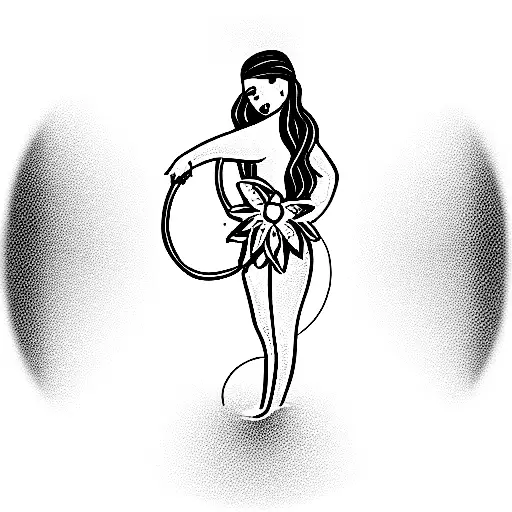 Hula Girl Fine Line