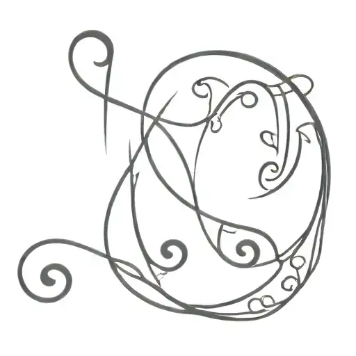 Bracelet Couple Tattoo Design Combining Music Roots