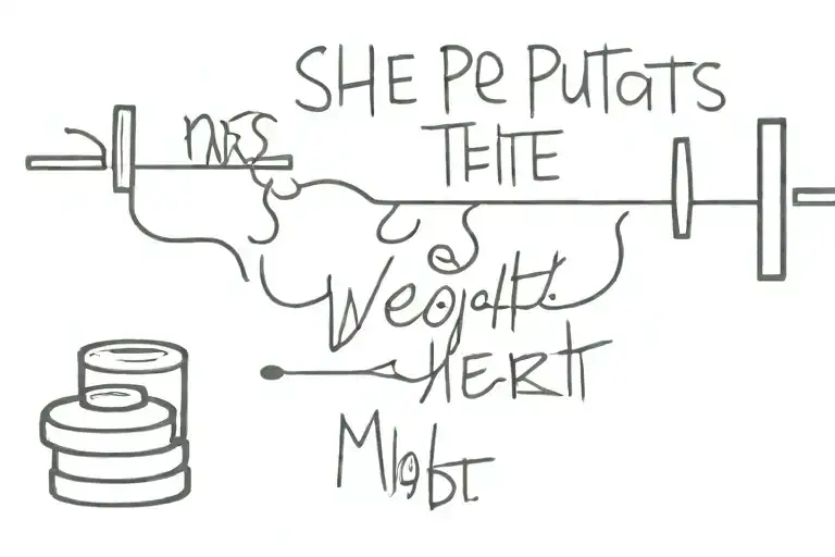 The Lyrics 'She Puts The Weights Into My Little Heart'