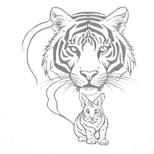 Tiger And A Rabbit