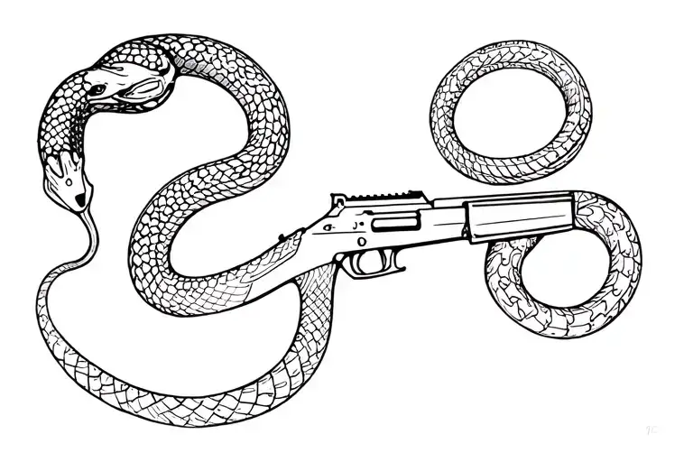 A Snake That Is Shaped Like A Ak 47 Rifle