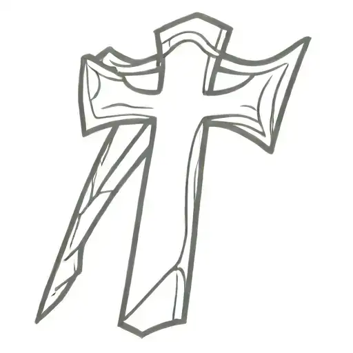 Sword And Axe Making A Cross