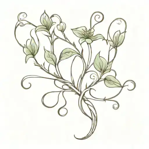 Bean Sprout Growing Holding A Crown In A Tendril