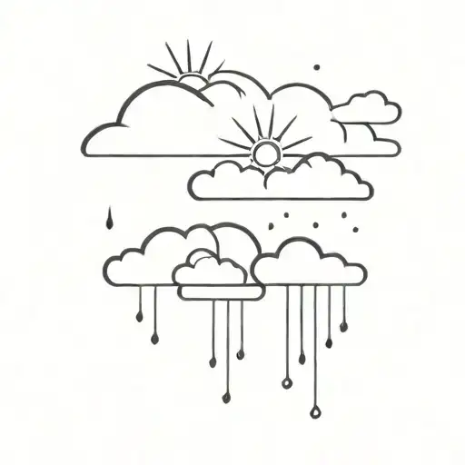 Sun And Rain Clouds