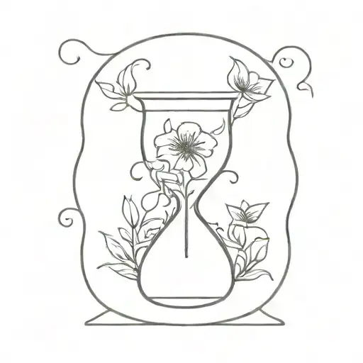 Hourglass With Flower Growing Inside