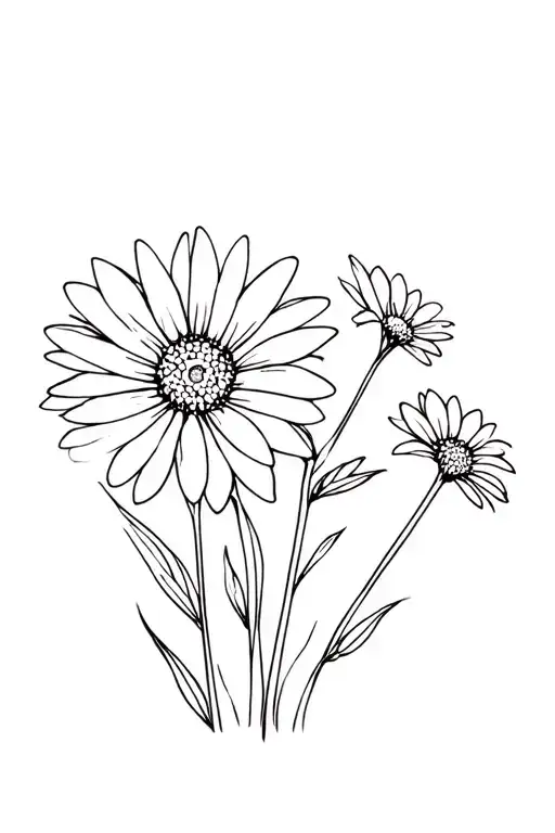 Aster And Daisy Flowers