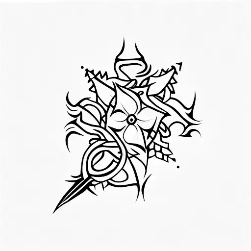 Dagger With Thorns Wrapped Around