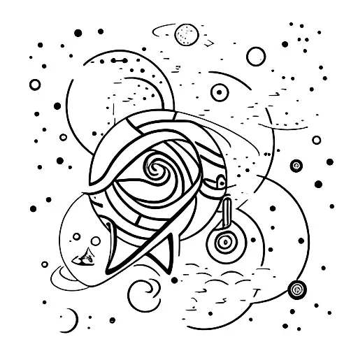 Simplistic Line Tattoo About Space