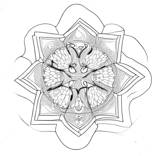 A Minimalist Design Featuring The Word 'Amour' Inside A Coquille Saint-jacques Shell