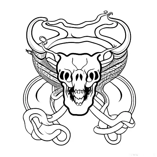 The Snake On The Bull's Skull