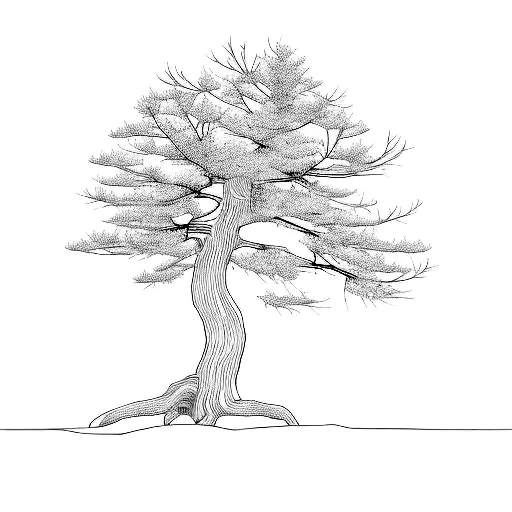 A Very Minimalist Pine Tree Using Only A Few Lines