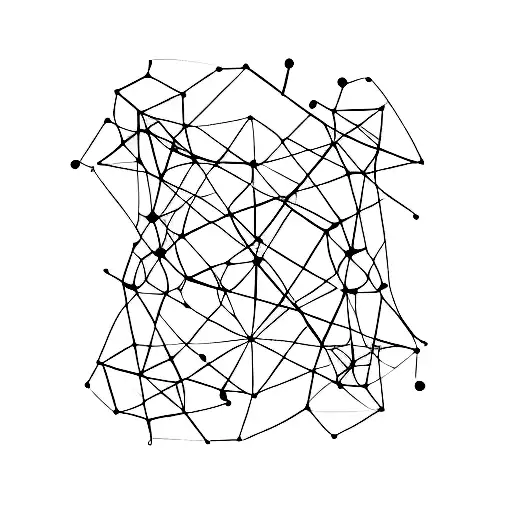 Constellations Formed By Interconnected Lines Representing Friendship