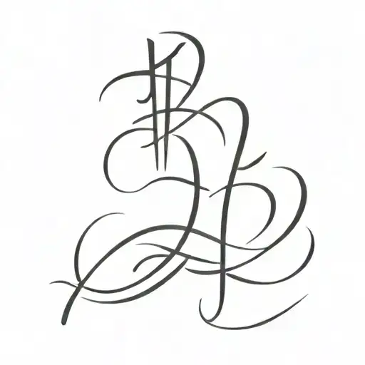 Chinese Alphabet Representing Eternal Love