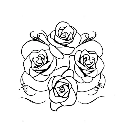 Simple Sword With Roses