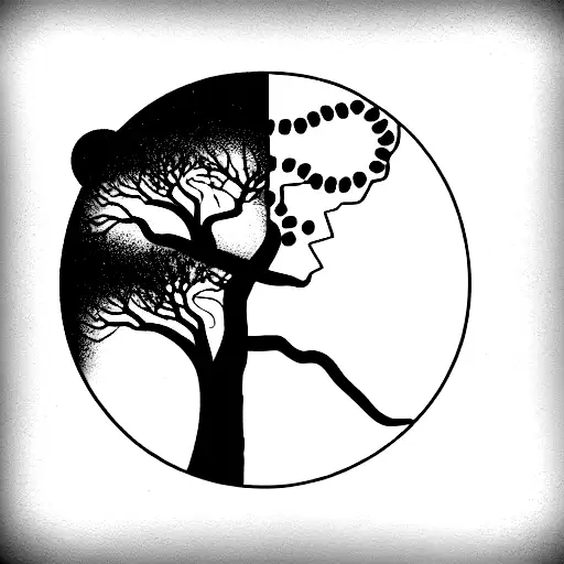 Tree Of Life With Ying Yang