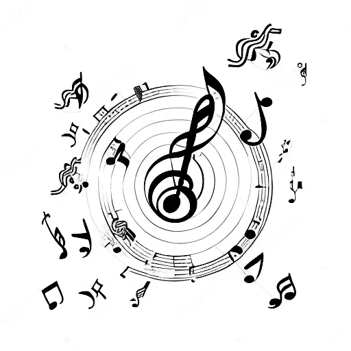 Music Note And Aircraft