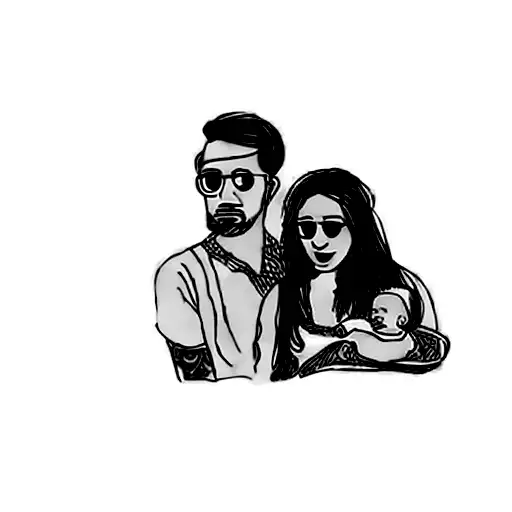 A Man And Woman With A Baby