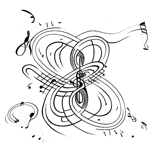 Music Note And Infinity