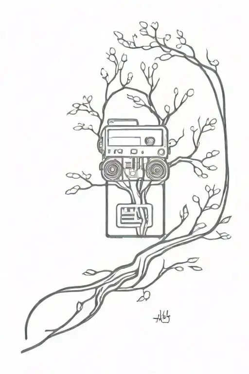 Radio With Tree Of Life And Letters