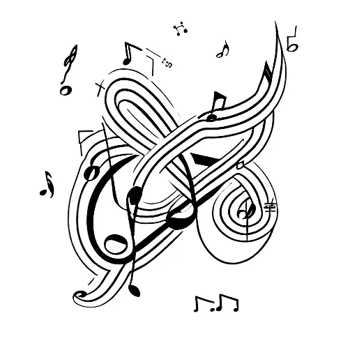 Letters A And B With Music