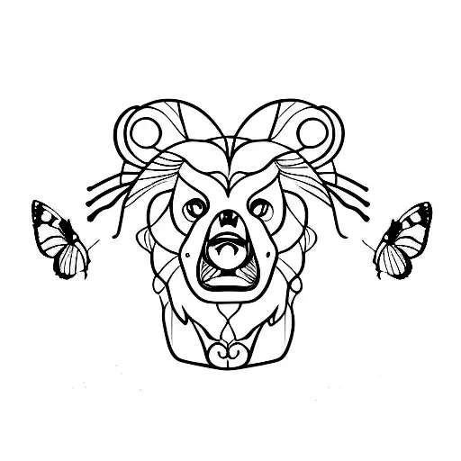 Bear With Butterfly On Nose