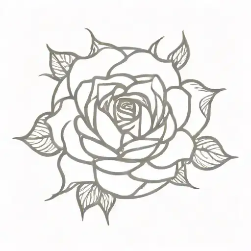 Sun With Roses Blooming