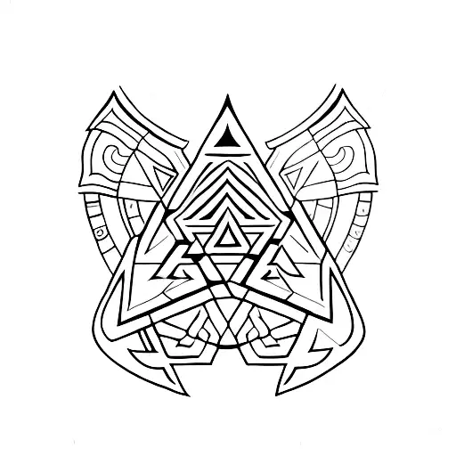 Valknut And Raven