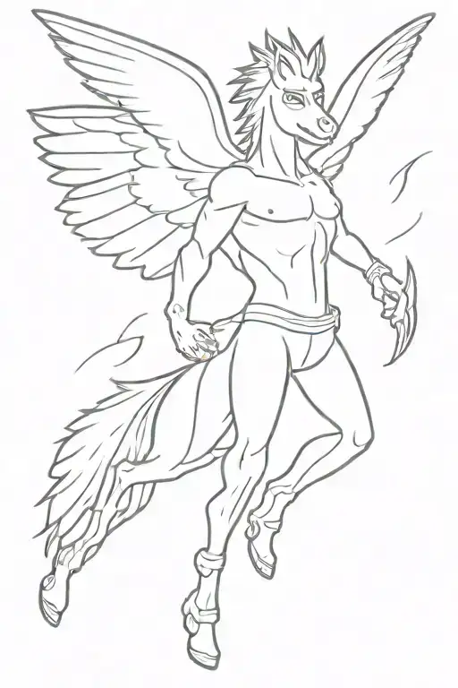 Bojack Horseman In A Pose Of Icarus Falling