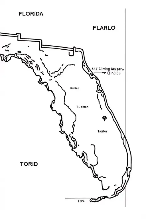 Florida Keys Map Outline And Travel And Rock Climbing
