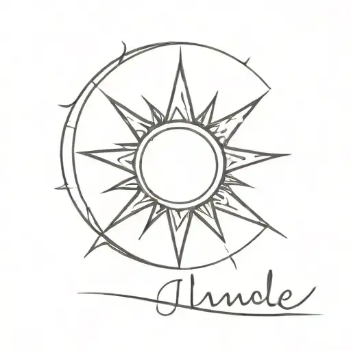 Sun And Name Written