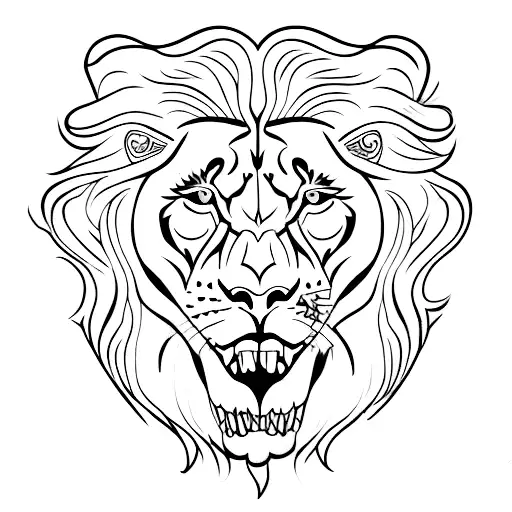 A Majestic Lion Standing Proudly With A Rifle In Its Mouth