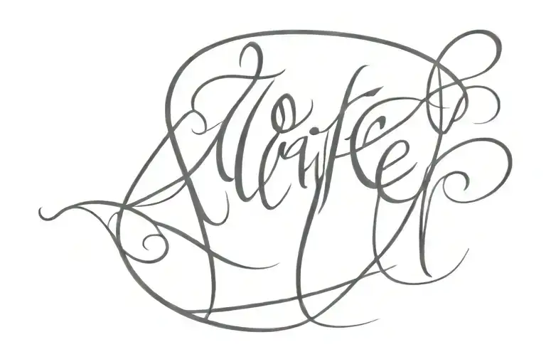 Calligraphy Of The Word 'Zolfie' In Fine Line