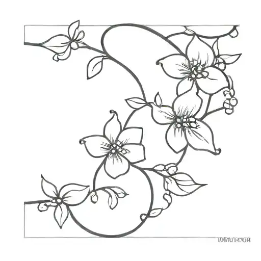 Single Small Flower On A Vine