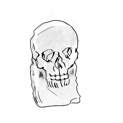 A Scroll On A Gravestone That Feature A Skull Or Skulls