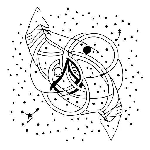 Pisces Constellation With Saturn