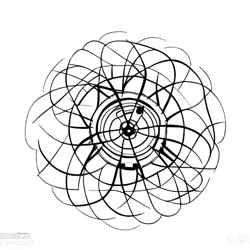 A Minimalistic Design Of A Dirt Bike Wheel Spinning In A Cloud Of Smoke