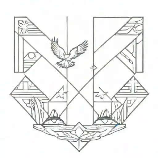 A Filipino Flag Intertwined With A Quebec Flag In A Unique Geometric Pattern