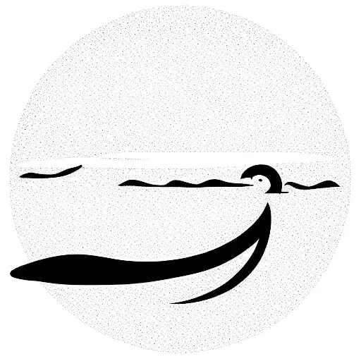 Sun And A Surfboard With Waves