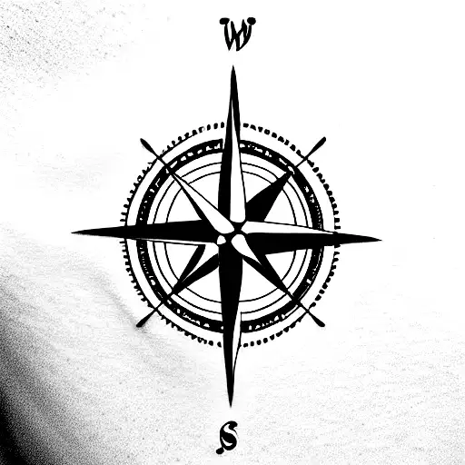 Compass With Hidden Names And Dates