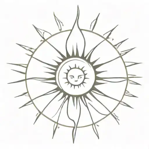 Sun With 6 Sin Rays