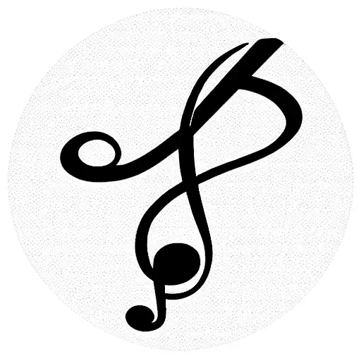 Treble Clef And Base Clef Winding Piano Keys And Music Notes