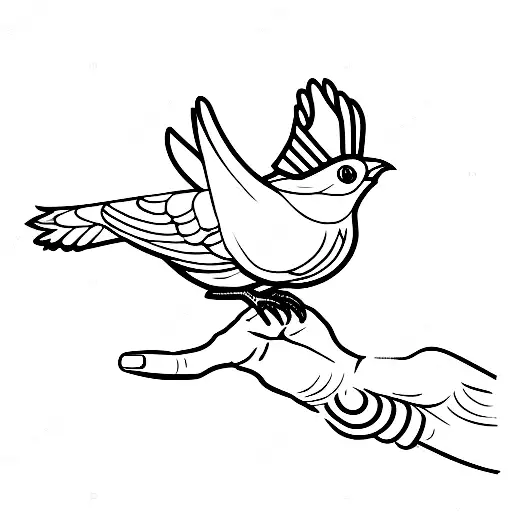 A Hand Releasing A Bird With A Tiara Symbolizing Self-empowerment
