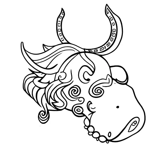 Bull With Scale Earrings Elvish