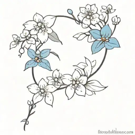Forget Me Not Flower And January Birth Flowers