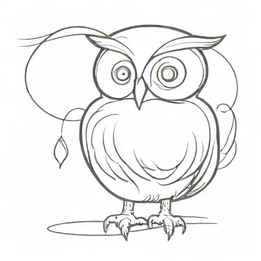 Owl Which Is Clam And Sitting Alone