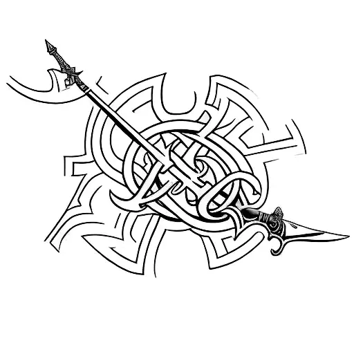 B Letter And A Sword Between