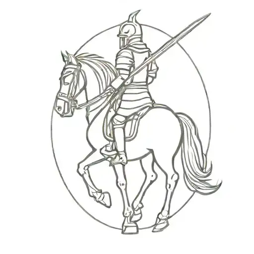 Knight Pierced By Sword In The Back