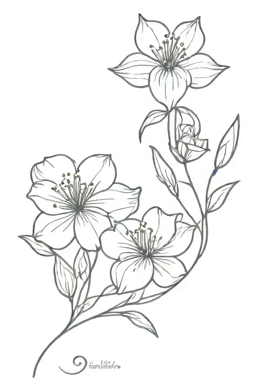 Fine Line Tattoo Inspired In This Flower Breynia Disticha