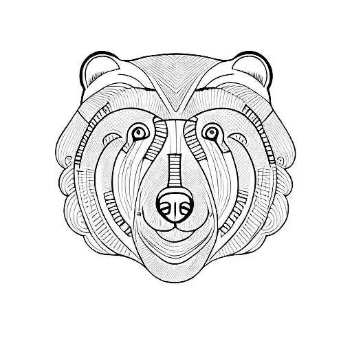 A Neck Tattoo Of A Bear